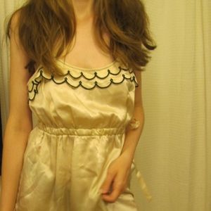 Anthropologie Feather Bone 100% Silk Slip Dress
